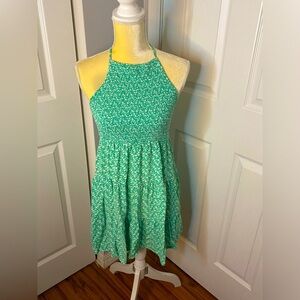 American Eagle Sundress in green & white floral print